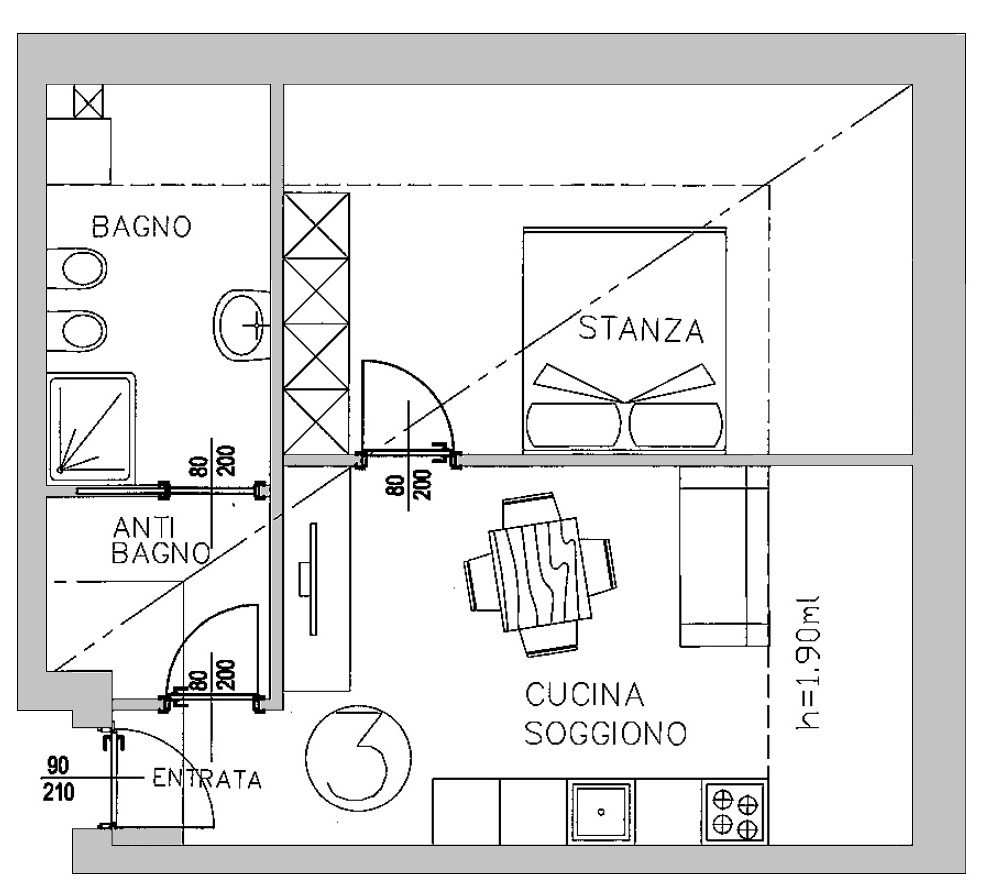 Pergine Valsugana nuovo appartamento mansardato alto